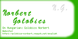 norbert golobics business card